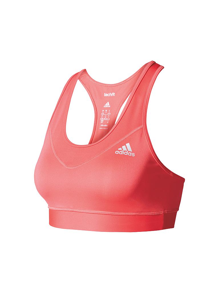 ADIDAS Damen Sport BH Techfit Medium Support pink | XS ADIDAS Damen Fitness Crop Top Techfit rot | XS